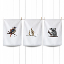 Load image into Gallery viewer, Dashing Australian Icons Tea Towels – Set of 3