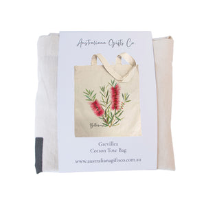 AGCB1000: Red: Bottlebrush Cotton Tote Bag