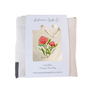 AGCB1001: Waratah Cotton Tote Bag