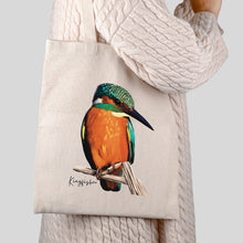 Load image into Gallery viewer, AGCB1007: Kingfisher Cotton Tote Bag