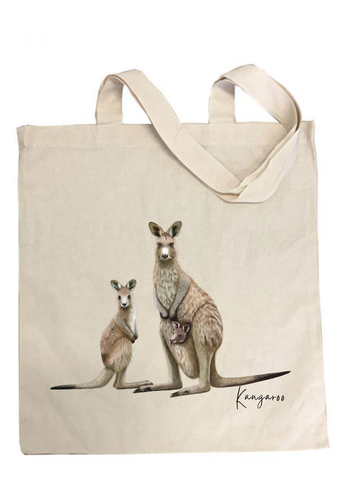 AGCB1009: Kangaroo Cotton Tote Bag
