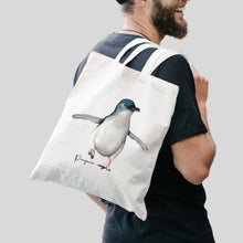 Load image into Gallery viewer, AGCB1013: Penguin Cotton Tote Bag