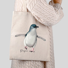 Load image into Gallery viewer, AGCB1013: Penguin Cotton Tote Bag