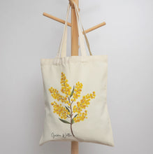 Load image into Gallery viewer, Warmth & Joy Golden Wattle Scarf & Tote Bag Set | White