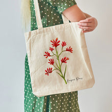 Load image into Gallery viewer, AGCB1016: Kangaroo Paws Cotton Tote Bag