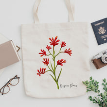 Load image into Gallery viewer, AGCB1016: Kangaroo Paws Cotton Tote Bag
