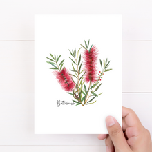 Load image into Gallery viewer, AGCC1001: Red: Bottlebrush Flower Card