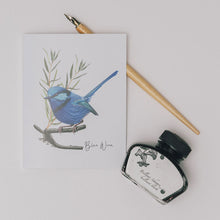 Load image into Gallery viewer, AGCC1014: Blue Wren Card