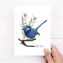 Load image into Gallery viewer, AGCC1014: Blue Wren Card