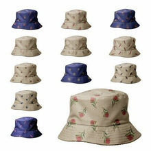 Load image into Gallery viewer, AGCH1010: Beige: Blue Wren Reversible Bucket Hat