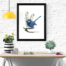 Load image into Gallery viewer, AGCP1014: Blue Wren Poster