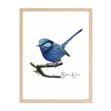 Load image into Gallery viewer, AGCP1014: Blue Wren Poster