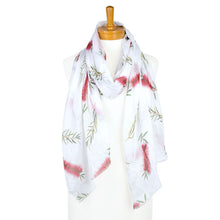 Load image into Gallery viewer, AGCS1002: Red: Bottlebrush Flower Scarf