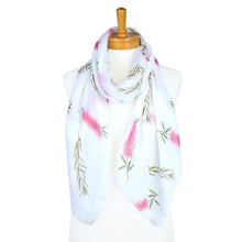 Load image into Gallery viewer, AGCS1003: Pink: Bottlebrush Flower Scarf