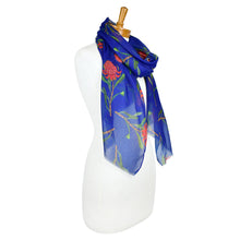Load image into Gallery viewer, AGCS1006: Navy: Waratah Flower Scarf