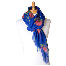 Load image into Gallery viewer, AGCS1006: Navy: Waratah Flower Scarf