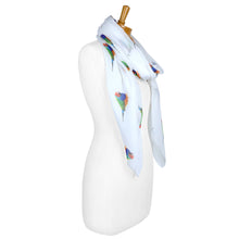 Load image into Gallery viewer, AGCS1012: White: Gouldian Finch Bird Scarf