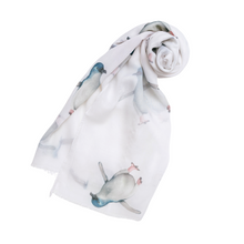 Load image into Gallery viewer, AGCS1013: White: Penguin Scarf