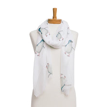 Load image into Gallery viewer, Chill & Charm Penguin Scarf & Tote Bag Set | White