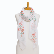 Load image into Gallery viewer, AGCS1014: White: Red Flowering Gum Scarf
