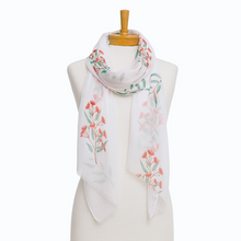 Load image into Gallery viewer, AGCS1014: White: Red Flowering Gum Scarf