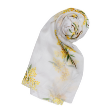 Load image into Gallery viewer, AGCS1015: White: Golden Wattle Scarf