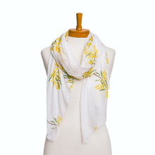Load image into Gallery viewer, AGCS1015: White: Golden Wattle Scarf