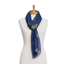 Load image into Gallery viewer, AGCS1016: Navy: Golden Wattle Scarf