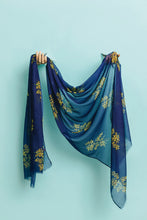 Load image into Gallery viewer, Warmth & Joy Golden Wattle Scarf & Tote Bag Set | Navy