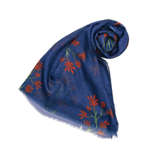 Load image into Gallery viewer, AGCS1018: Navy: Kangaroo Paws Scarf