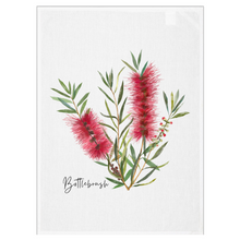 Load image into Gallery viewer, AGCT1001: Red: Bottlebrush Tea Towel
