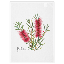 Load image into Gallery viewer, AGCT1001: Red: Bottlebrush Tea Towel