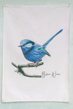 Load image into Gallery viewer, AGCT1014: Blue Wren Tea Towel
