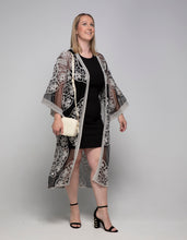 Load image into Gallery viewer, THSK1066: Black: Floral Lace Kimono - J'adore Gifts