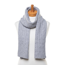 Load image into Gallery viewer, Braid Knit Scarf, Beanie &amp; Gloves Set | Grey
