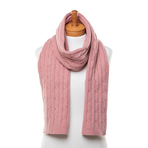 Braid Knit Scarf, Beanie & Gloves Set | Blush Pink
