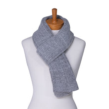 Load image into Gallery viewer, Cable Rib Scarf &amp; Beanie Set | Grey
