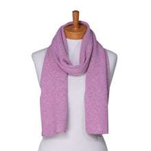 Load image into Gallery viewer, THSAP1260: (2pcs) Magenta Twisted Rib Stitch Scarf Beanie Set