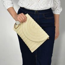 Load image into Gallery viewer, THSB1037: Sand: Envelope Weave Cross Bag
