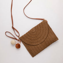 Load image into Gallery viewer, THSB1038: Brown: Envelope Weave Cross Bag