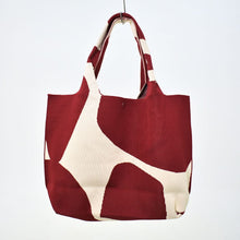 Load image into Gallery viewer, THSB1052: Burgundy: Abstract Shape Bag