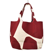 Load image into Gallery viewer, THSB1052: Burgundy: Abstract Shape Bag