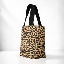 Load image into Gallery viewer, THSB1056: Tan: Leopard Jacquard Tote Bag