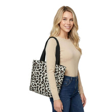 Load image into Gallery viewer, THSB1057: Cream: Leopard Jacquard Tote Bag