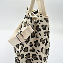 Load image into Gallery viewer, THSB1071: Cream: Leopard Crossbody Tote Bag