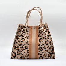 Load image into Gallery viewer, THSB1072: Brown: Leopard Crossbody Tote Bag