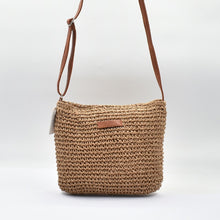 Load image into Gallery viewer, THSB1076: Camel: Boho Woven Crossbody Bag
