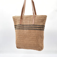 Load image into Gallery viewer, THSB1078: Camel: Lightweight Woven Shoulder Tote Bag