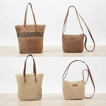 Load image into Gallery viewer, THSB1078: Camel: Lightweight Woven Shoulder Tote Bag