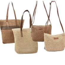 Load image into Gallery viewer, THSB1079: Sand: Lightweight Woven Tote Bag